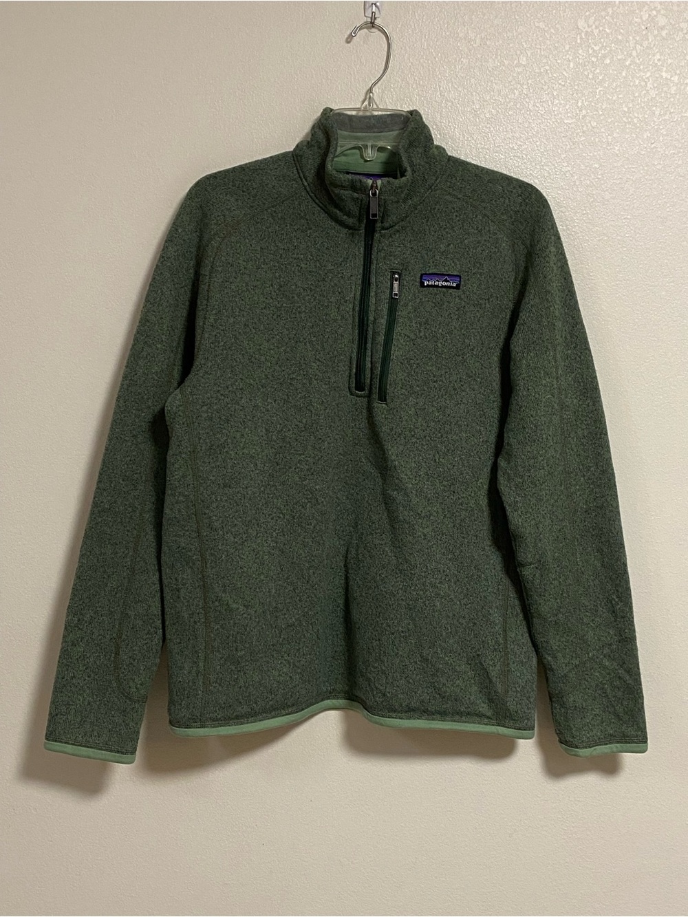 Patagonia Better Sweater Mens Size Medium Forest Green Quarter Pullover Sweater